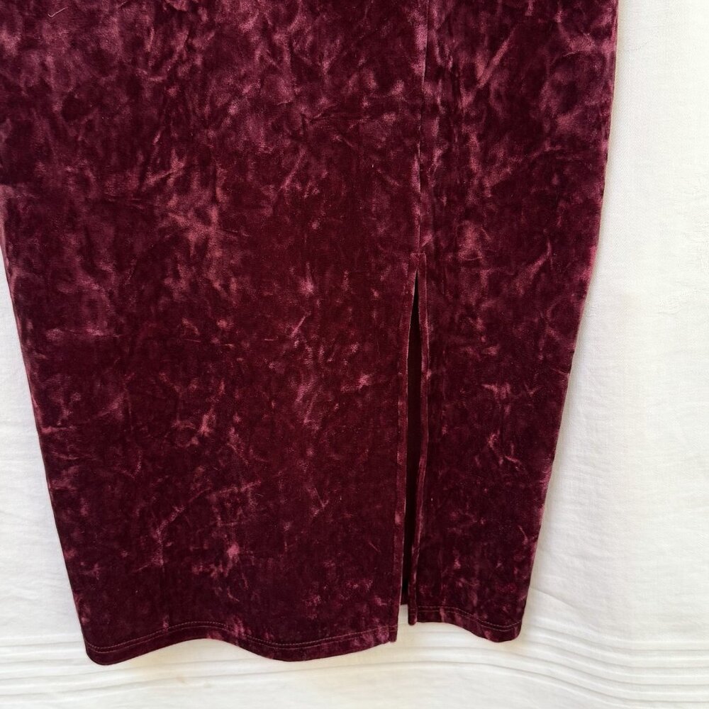 Lulus Red Velvet Spaghetti Strap Midi Dress Womens Large Body on Party Cocktaill - Picture 3 of 11